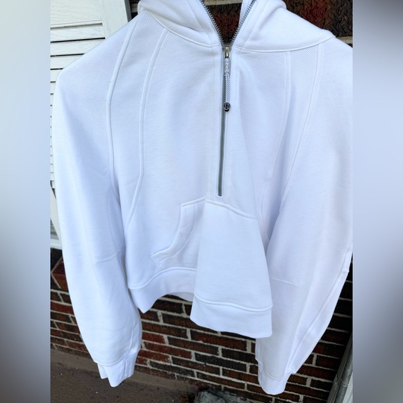 White Lululemon Scuba Hoodie, Size: M/L , only worn once - Picture 1 of 4